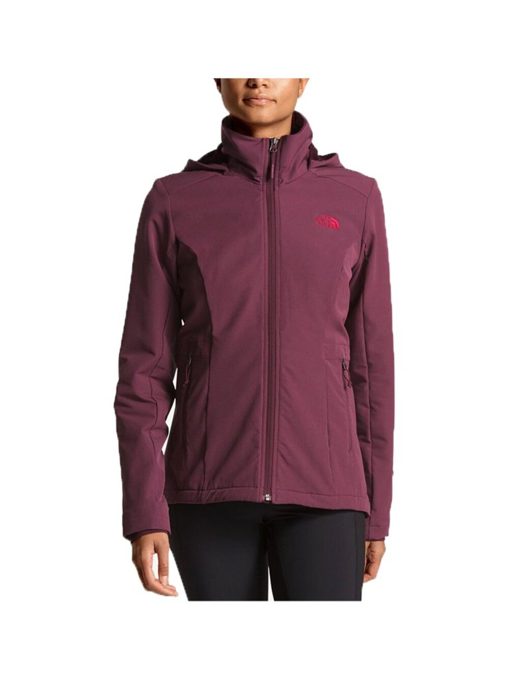 The North Face Jacket Womens M Burgundy Shelbe Raschel Hooded Softshell Windwall